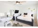 Stylish bedroom with modern furniture, large mirror, and unique decor at 382 Winston Circle Cir, Canton, GA 30114