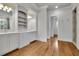 Elegant bathroom with gray cabinets, double sinks, and lots of storage at 710 Cox Rd, Roswell, GA 30075