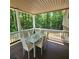 Covered patio with dining table and seating area provides a perfect outdoor retreat at 976 Bakers Bridge Rd, Douglasville, GA 30134