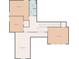 Upstairs floor plan featuring three bedrooms, two bathrooms, Gathering room and hall at 220 Alcovy Reserve Way, Covington, GA 30014