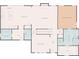 Main level floor plan featuring kitchen, dining area, living room, Primary bedroom, bathrooms and laundry room at 220 Alcovy Reserve Way, Covington, GA 30014