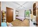 Cozy bedroom with carpet, ceiling fan, natural light, closet and decorations at 1880 Doefield St, Canton, GA 30115