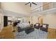 Open concept living room with hardwood floors, fireplace, and open to the kitchen at 2738 Riderwood Ne Ln, Marietta, GA 30062