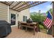 Outdoor kitchen on deck with built-in grill, prep area, and American flag at 2738 Riderwood Ne Ln, Marietta, GA 30062