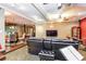 Finished basement with a living area, dining space, and entertainment area at 3985 Loch Highland Ne Pass, Roswell, GA 30075