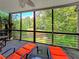 Relaxing screened patio with comfortable seating and scenic views for enjoying outdoor living and nature at 3985 Loch Highland Ne Pass, Roswell, GA 30075