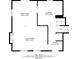 Detailed floor plan showcasing the layout of the living room, dining area, kitchen, and foyer at 2140 Deer Trl, Suwanee, GA 30024