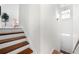 Beautiful staircase features wooden steps and a white banister, leading to the entrance at 3655 Chattahoochee Summit Se Dr # 16, Atlanta, GA 30339