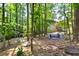 Secluded backyard area featuring a swing set and outdoor fire pit at 3453 Drayton Ne Dr, Roswell, GA 30075