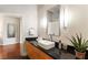 Bright bathroom showcasing modern vanity, square sink, and updated lighting fixtures at 878 Peachtree Ne St # 704, Atlanta, GA 30309