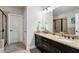 Modern bathroom featuring granite countertops, dual sinks, and a glass-enclosed shower at 190 Marion Ne Pl, Atlanta, GA 30307