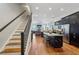 Open concept with kitchen, dining, and living area creating an inviting atmosphere at 190 Marion Ne Pl, Atlanta, GA 30307