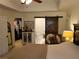 View of main bedroom showing closet, bathroom entrance, and bed at 2263 Hill Creek Way, Marietta, GA 30062