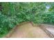Aerial view of backyard featuring full fencing and trees at 4228 Lakes End Nw Dr, Kennesaw, GA 30144