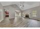 Spacious living room features a fireplace and high ceilings at 3792 Refinement Way, Douglasville, GA 30135