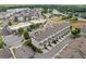 Aerial view of townhome community showcasing the well-designed layout and landscaping at 1094 Township Sq, Alpharetta, GA 30022