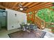 Outdoor patio with comfortable seating, perfect for relaxing and enjoying the natural surroundings at 226 Nacoochee Dr, Woodstock, GA 30188