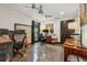 Office room with multiple desks, chairs, and dark accents at 1206 Red Fox Cir, Woodstock, GA 30188