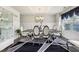 Stunning dining room with modern chandelier, sleek table and chairs, and a geometric rug at 3126 Cove View Ct, Dacula, GA 30019