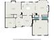 A detailed first-floor layout featuring a kitchen, living room, dining room, and garage in an open-concept design at 300 Windsor Chase Trl, Johns Creek, GA 30097