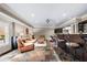 Finished basement with a bar, seating area, and slate tile flooring at 1122 Parkview Pl, Smyrna, GA 30080