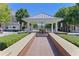 Town center featuring a covered pavilion with brick walkways and manicured hedges at 1122 Parkview Pl, Smyrna, GA 30080