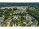 Wide aerial shot of a sprawling community surrounded by green spaces and mature trees at 1055 Kibbe Cir, Lawrenceville, GA 30044