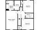 Second floor floorplan displaying the Primary bedroom, two additional bedrooms, and a bathroom at 12039 Quail Dr, Hampton, GA 30228