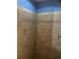 Tiled shower with neutral tiles and accented border at 2436 Glenrock Dr, Decatur, GA 30032