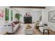 Cozy living room featuring hardwood floors, fireplace, and comfortable seating at 1916 River Birch Ln, Atlanta, GA 30316