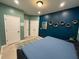 Nicely decorated bedroom with blue and green walls and a daybed with a rug on the floor at 2030 Hydrangea Ln, Austell, GA 30106