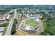 Aerial view showcasing the layout of the community and amenities of the community park at 3621 Portland Trail Dr, Suwanee, GA 30024
