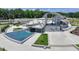 Park features modern architectural structures, an attractive water feature, and landscaped surroundings at 3621 Portland Trail Dr, Suwanee, GA 30024