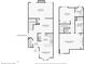 House floor plans shows first and second floor with living, dining, and bed rooms and bathrooms at 107 Mary Gay Ct, Decatur, GA 30030