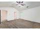 Bright bedroom with ceiling fan, carpet floors, and plenty of natural light at 3599 Brookstone Way, Union City, GA 30291