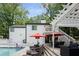 Enjoy this backyard pool with a spacious patio, sun loungers, and an outdoor dining area for ultimate relaxation and fun at 5219 Legendary Ln, Acworth, GA 30102