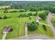 Areal view of lot showing surrounding homes and green space with mature trees at 502 Gallantry Trl, Mcdonough, GA 30252