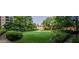 Immaculately kept complex green grounds with sidewalks, mature trees and landscaping at 1800 Clairmont Lk # 413, Decatur, GA 30033