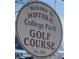 Sign reading Welcome to Historic College Park Golf Course established in 1929 at 2439 Muirfield Pl, Atlanta, GA 30337