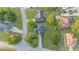 Birds eye view of home and surrounding neighborhood featuring mature landscaping and manicured lawns at 4186 Stillwater Pt, Ellenwood, GA 30294