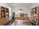 Cozy home office with built in bookshelves, a large desk, and natural lighting at 3617 Summit Trce, Decatur, GA 30034