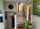 Interior hallway with wooden stairs, and a unique design at 3317 Shady Oak Dr, Atlanta, GA 30340