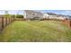 Expansive backyard with lush green grass, wood fence, and patio area for outdoor enjoyment at 5310 Chestnut Dr, Cumming, GA 30040