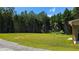 Spacious backyard with lush green grass and tall trees, adjacent to the covered patio at 2647 Old Snapping Shoals Rd, Mcdonough, GA 30252
