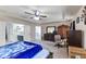 Spacious primary bedroom with access to ensuite bathroom and walk-in closet at 226 Creek View Ln, Acworth, GA 30102