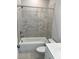 Beautiful bathroom with marble tiled shower and floors at 2734 Bell Se Dr, Smyrna, GA 30080