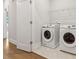 Bright laundry room with front load washer and dryer at 2734 Bell Se Dr, Smyrna, GA 30080
