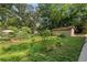 Spacious backyard featuring mature trees, providing a private and serene outdoor space at 433 Pine Dr, Pine Lake, GA 30072