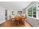 Dining room with a vintage wooden table at 433 Pine Dr, Pine Lake, GA 30072