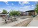 Plenty of outdoor picnic tables with string lights hanging above at 1001 Dunning Se St, Atlanta, GA 30315